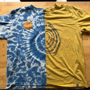 Dutch Bros XL Blue Yellow Tie-Dye Shirt